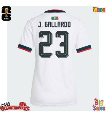 Mexico Jesus Gallardo #23 Replica Away Stadium Shirt for Women World Cup 2026 Short Sleeve